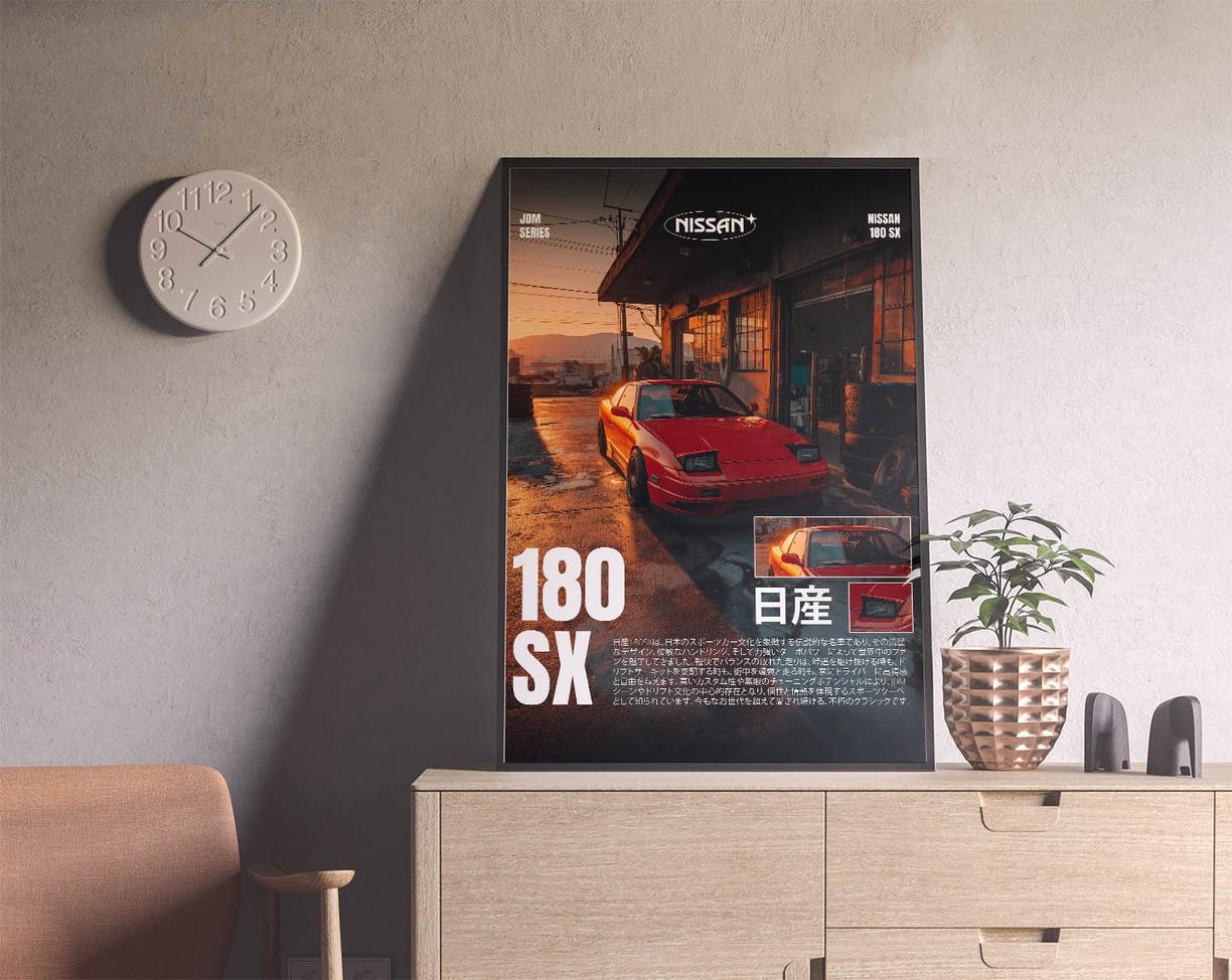 Nissan 180SX - Sport Car Poster Print | Architeg Prints | Architeg